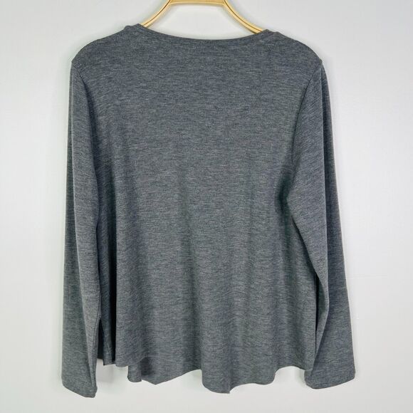 Soft Surroundings Grey Long Sleeve Shirt Size PL #38010 - Picture 2 of 4